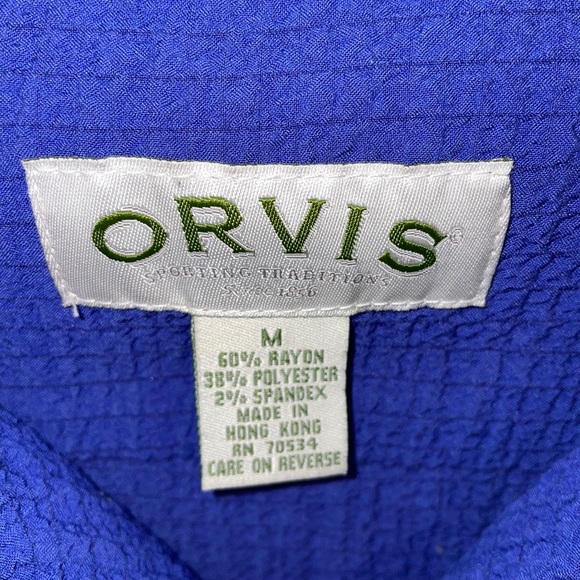 Orvis Light Jacket Men’s Size Medium Blue Zip Front Long Sleeve - Picture 2 of 12